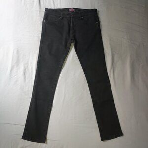 TRASH & VAUDEVILLE BLACK MENS SKINNY JEANS 33x30